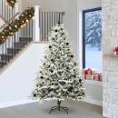 ARDEBO.de - Künstlicher beleuchteter Weihnachtsbaum mit Kugel-Set Grün