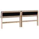 Gepolstertes Kopfteil Taupe 200 cm Massives Kiefernholz