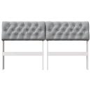 Gepolstertes Kopfteil Hellgrau 160 cm Massives Kiefernholz