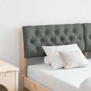 ARDEBO.de - Gepolstertes Kopfteil Dunkelgrau 140 cm Massives Kiefernholz