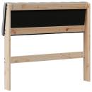 Gepolstertes Kopfteil Hellgrau 90 cm Massives Kiefernholz