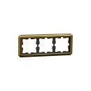 ARDEBO.de Merten MEG4030-4741 D-Antik Metallrahmen, System Design, D-Life, 3-fach, 24k gold