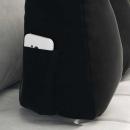 Rücken Kissen Schwarz 60 x 24 x 50 cm Samt