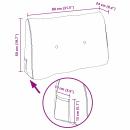 Rücken Kissen Dunkelgrau 80 x 24 x 50 cm Samt