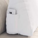 Rücken Kissen Weiß 60 x 20 x 50 cm Stoff