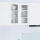 ARDEBO.de - Hängeschrank mit Regal Riga Weiß 40 x 31 x 80 cm Holzwerkstoff