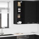 ARDEBO.de - Hängeschrank Riga Schwarz Eichen-Optik 40 x 29,5 x 100 cm