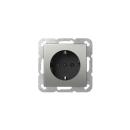 ARDEBO.de GIRA 4466600 SCHUKO-Steckdose ohne Krallen System 55 Edelstahl