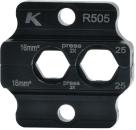 ARDEBO.de Klauke Presseinsätze R50, Sechskantpressung, Dornpressung 16-25mm²