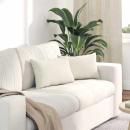 ARDEBO.de - Sofakissen 2 pcs Creme 50 x 30 cm Cordstoff