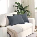 ARDEBO.de - Sofakissen 2 pcs Dunkelgrau 60 x 40 cm Cordstoff