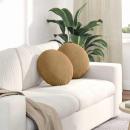 ARDEBO.de - Sitzkissen 2 pcs Braun Ø 40 x 13 cm Samt