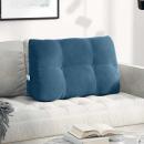 ARDEBO.de - Rücken Kissen Blau 80 x 24 x 50 cm Samt
