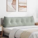 ARDEBO.de - Rücken Kissen Hellgrau 160 x 24 x 50 cm Samt