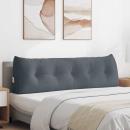 ARDEBO.de - Rücken Kissen Dunkelgrau 160 x 24 x 50 cm Samt