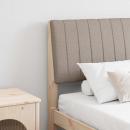 ARDEBO.de - Gepolstertes Kopfteil Taupe 160 cm Massives Kiefernholz