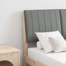 ARDEBO.de - Gepolstertes Kopfteil Dunkelgrau 120 cm Massives Kiefernholz
