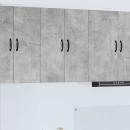 ARDEBO.de - Küchenhängeschrank mit Regal 2 pcs Beton Grau 30 x 31 x 80 cm