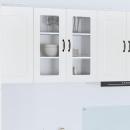 ARDEBO.de - Küchenhängeschrank Hochglanz Weiß 80 x 31 x 80 cm Holzwerkstoff