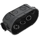 ARDEBO.de OBO Bettermann UG 46-DV UP Gerätedose, doppelte Ausführung, 2x Ø60xH46mm, tiefschwarz/blaugrau (2003722)