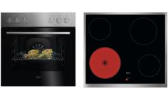 ARDEBO.de AEG KOMBI1026 EEK: A Herdset mit Glaskeramikkochfeld (OU5AE10CM + TA64RA00XB), 60 cm breit, 65 L, Edelstahl Antifingerprint (801419453)