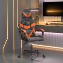 Gaming-Stuhl Drehbar Schwarz und Orange Kunstleder