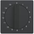 Busch-Jaeger 1770-81-103 Zentralscheibe mit Drehknopf und Aufdruck, future linear, anthrazit (2CKA001753A0255)