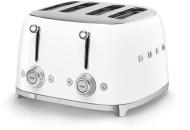 Smeg TSF03WHEU 50"s Style, 4-Schlitz-Toaster, 2000 W, 2 x 6 Röstgradstufen, 3 Automatikprogramme, weiß