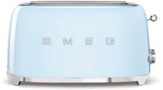 Smeg TSF02PBEU 50"s Style Toaster, 1500 W, 2 Schlitze, 6 Röststufen, lang, pastellblau