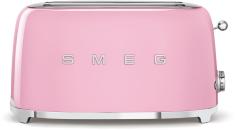 Smeg TSF02PKEU 50"s Style Toaster, 1500 W, 2 Schlitze, 6 Röststufen, lang, cadillac pink