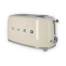 Smeg TSF02CREU 50"s Style Toaster, 1500 W, 2 Schlitze, 6 Röststufen, lang, creme