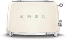 Smeg TSF01CREU 50"s Style Toaster, 950 W, 2-Schlitze, 6 Röststufen, creme