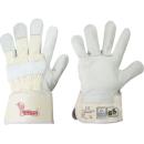 Feldtmann Handschuhe Gr.10,5, CALCUTTA RIND-VOLLLEDER, WEISS, CAT 2 (12 Paar)