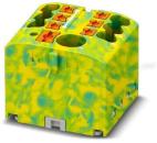 Phoenix Contact PTFIX 6/6X2,5 GNYE Verteilerblock, Grundklemme mit Einspeisung ohne Schutzleiterfunktion, Anzahl der Anschlüsse: 7, Push-in-Anschluss, Sammelanschluss, Montageart: Fliegend, grün/gelb (1091669)