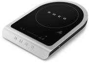 Smeg PIC01BLMEU Portables Tisch-Induktionskochfeld, 2100W, Touch Control-Display, 9 Leistungsstufen + Booster, schwarz-matt