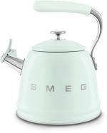 Smeg WKF01PG 50"s Style, Wasserkessel, 2,3 l Fassungsvermögen, für alle Herdarten inkl. Induktion, autom. öffnende Pfeife, leicht aufklappbarer Ausguss, pastellgrün