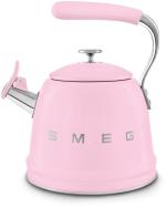 Smeg WKF01PK 50"s Style, Wasserkessel, 2,3 l Fassungsvermögen, für alle Herdarten inkl. Induktion, autom. öffnende Pfeife, leicht aufklappbarer Ausguss, cadillac pink