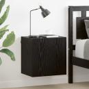 TV-Wandregal Schwarz Eichen-Optik 40,5x30x40cm Holzwerkstoff