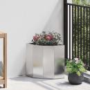 Eckpflanzer Silber 30 x 30 x 35 cm Edelstahl
