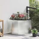 Eckpflanzer Silber 60 x 60 x 50 cm Verzinkter Stahl