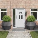 Pflanzkübel 2 pcs Schwarz 100 x 100 x 80 cm Stahl