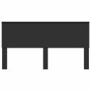 Kopfteil mit Kopfteil Schwarz Eichen-Optik 200 cm Holzwerkstoff