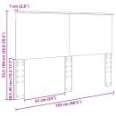 Kopfteil mit Kopfteil Schwarz Eichen-Optik 150 cm Holzwerkstoff