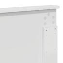 Kopfteil mit Kopfteil Glänzend Weiß 135 cm Holzwerkstoff