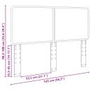 Kopfteil mit Kopfteil Geräucherte Eiche 140 cm Holzwerkstoff