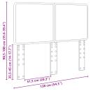 Kopfteil mit Kopfteil Braun Eichen-Optik 135 cm Holzwerkstoff