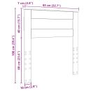 Kopfteil mit Kopfteil Artisan-Eiche 80 cm Holzwerkstoff