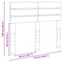 Kopfteil mit Kopfteil Beton Grau 120 cm Holzwerkstoff