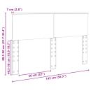 Kopfteil mit Kopfteil Braun Eichen-Optik 140 cm Holzwerkstoff