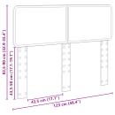 Kopfteil mit Kopfteil Braun Eichen-Optik 120 cm Holzwerkstoff